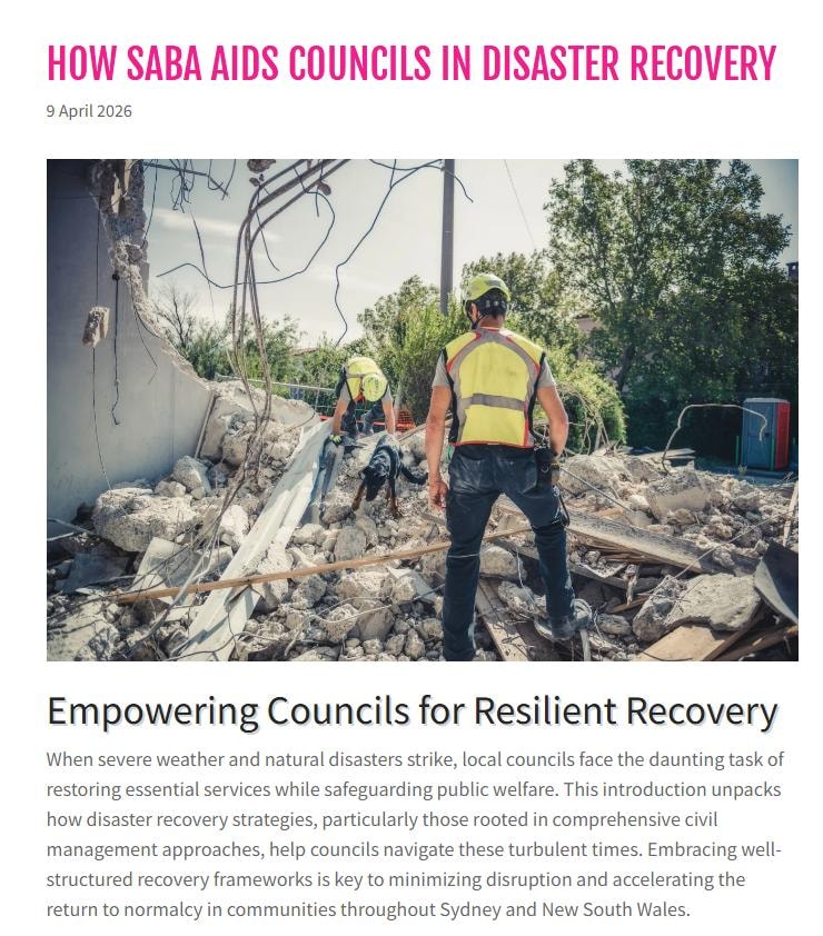How SABA Aids Councils in Disaster Recovery